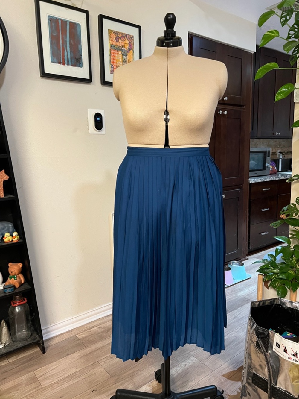 Modcloth blue Pleated Midi Skirt